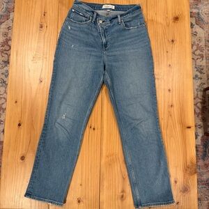 Abercrombie & Fitch 90’s Straight Leg Curve Love Blue Jeans